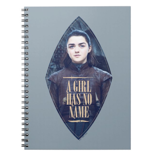 Cuaderno "Un Chica no tiene nombre" Gráfico de Arya Stark (Frente)