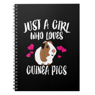 Cuaderno Un Chica que ama a los cerdos de Guinea como regal