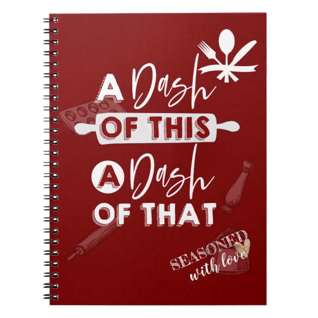 Cuaderno Un chorro de esta receta roja (Frente)