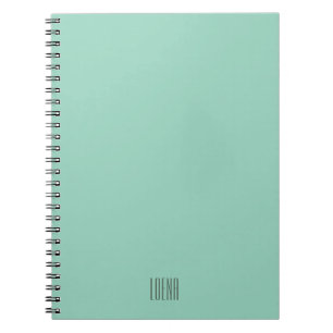 Cuaderno Un color sólido suave menta apagado.