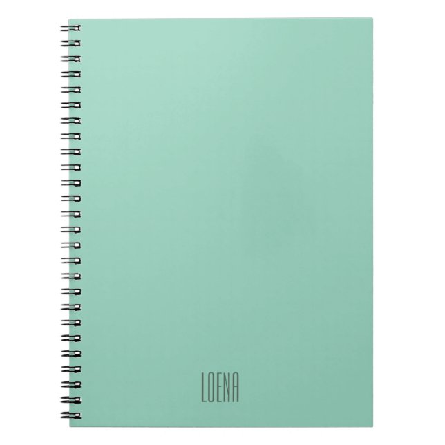 Cuaderno Un color sólido suave menta apagado. (Frente)