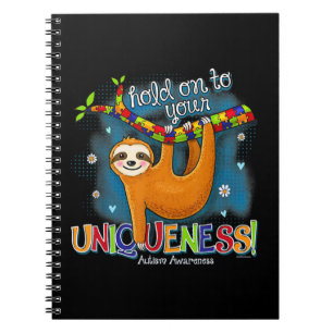 Cuaderno Un conjunto de autismo perezoso se aferra a tus si
