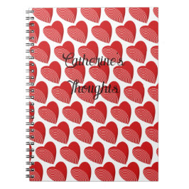 Cuaderno Un corazón rojo a rayas