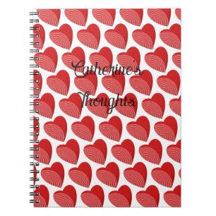 Cuaderno Un corazón rojo a rayas