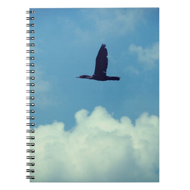 Cuaderno Un cormorán en vuelo (Frente)