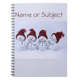 Cuaderno Un cuarteto de muñecos de nieve