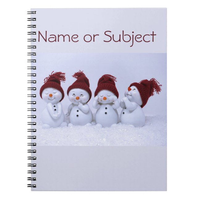 Cuaderno Un cuarteto de muñecos de nieve (Frente)