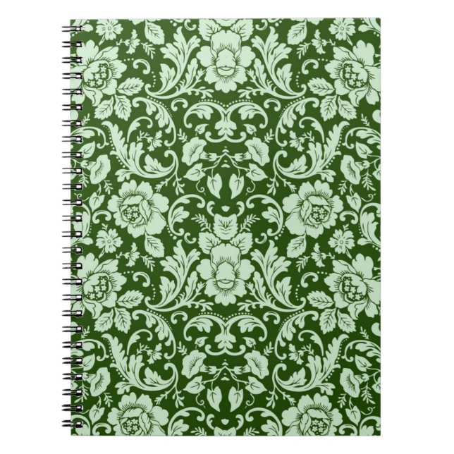 Cuaderno Un damasco floral antiguo (Frente)