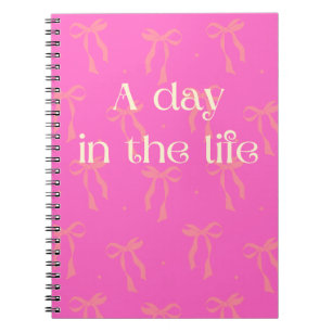 Cuaderno Un día en el portátil Life Pink Bow