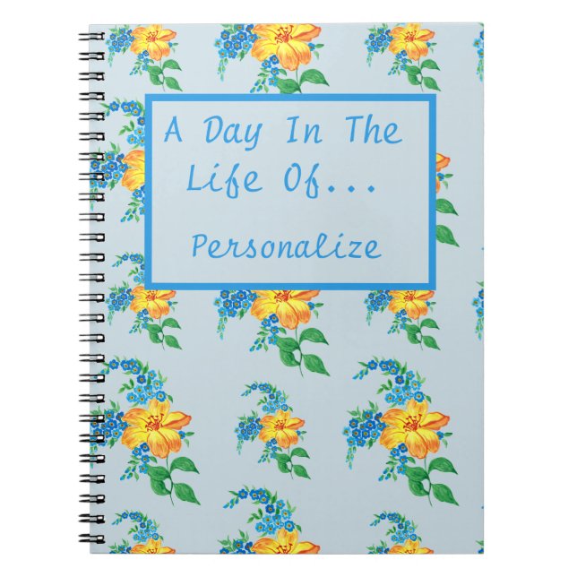 Cuaderno Un Día En La Vida Del Diario Personalizado  (Frente)