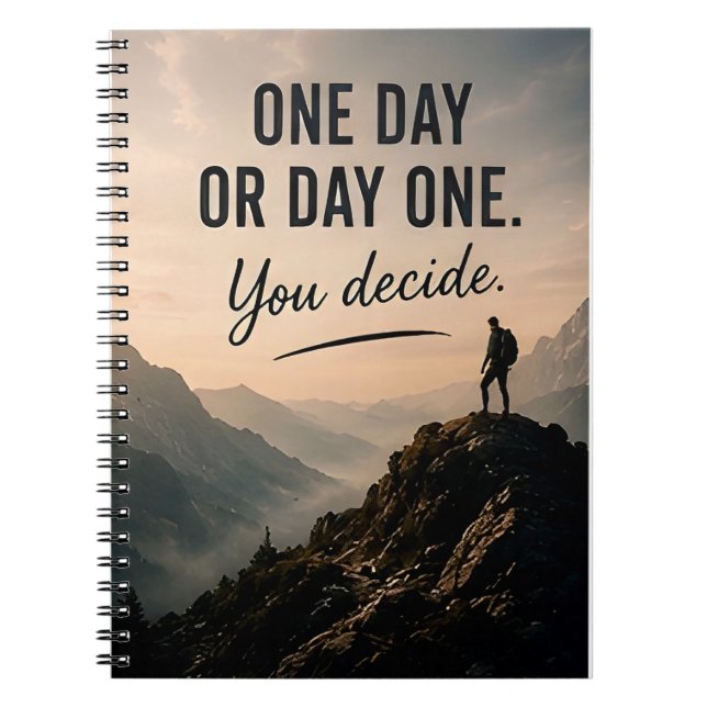 Cuaderno 🔥 Un Día O Día Uno Tú Decides Motivación 💪 (Frente)