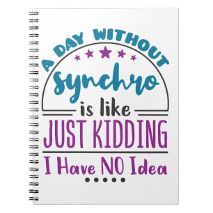 Cuaderno Un Día Sin Synchro Divertido Natación Sincronizada
