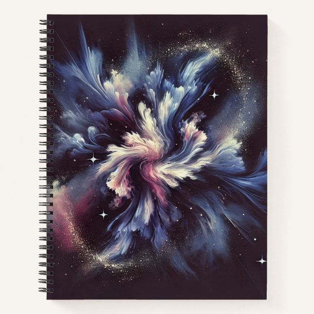 Cuaderno Un diseño de galaxia abstracto que capta el mister (Anverso)