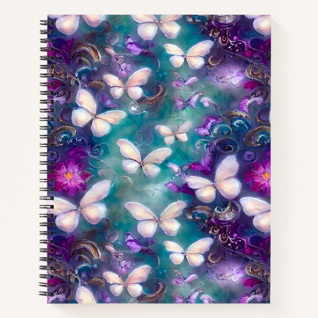 Cuaderno Un diseño de la serie de mariposas místicas 1 (Anverso)