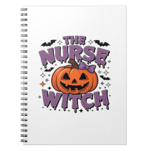 Cuaderno Un diseño divertido con una bruja de calabaza con