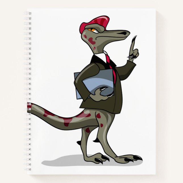 Cuaderno Un empleado de Iguanodon Personalizado. (Anverso)