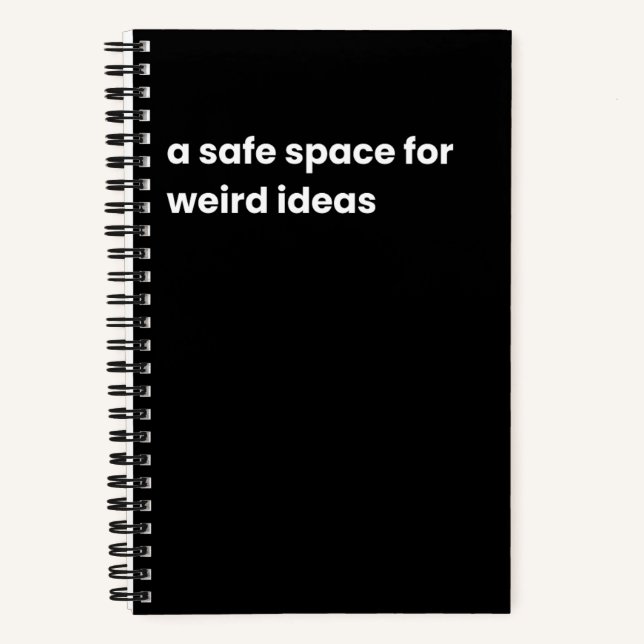 Cuaderno Un espacio seguro para ideas raras (Anverso)