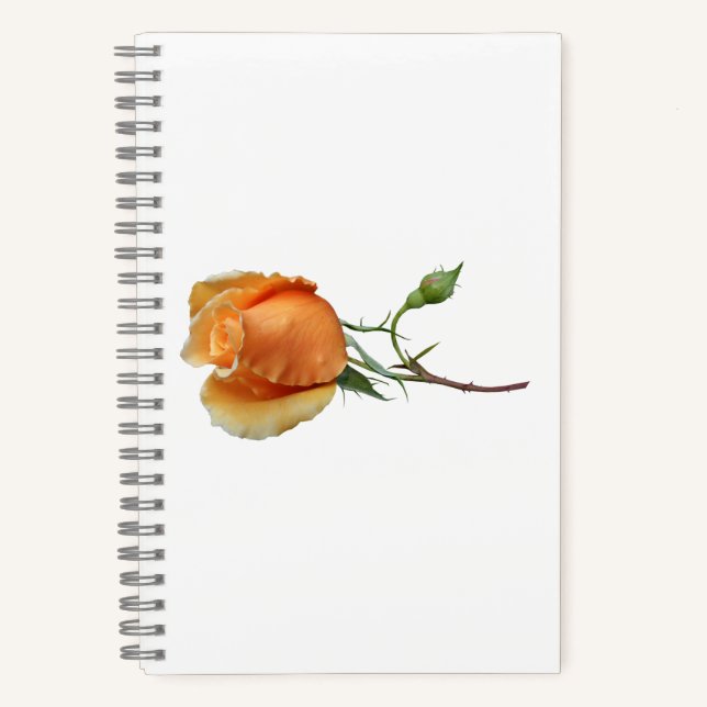 Cuaderno Un esqueje de rosa único       (Anverso)