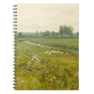 Cuaderno Un extenso paisaje de pradera con geés