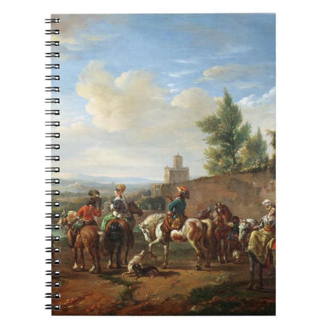 Cuaderno Un fiesta de la caza por una casa de campo (aceite (Frente)