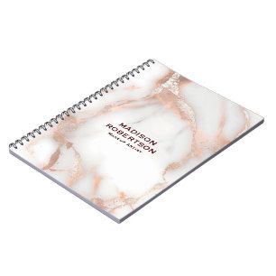 Cuaderno Un fondo de mármol rosa dorado lujoso