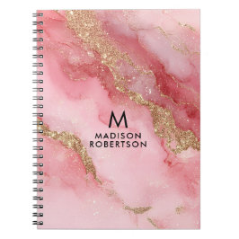 Cuaderno Un fondo de mármol rosa lujoso