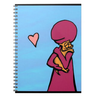 Cuaderno Un gato ama el abrazo cómico