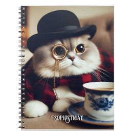 Cuaderno Un gato con un monóculo