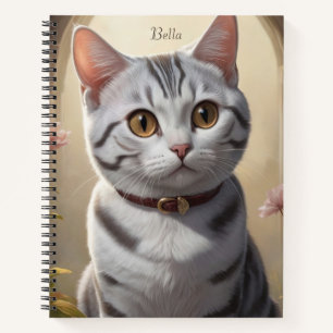 Cuaderno Un gato corto estadounidense de pelo corto con ojo