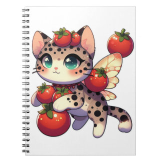Cuaderno Un gato de hadas con tomates