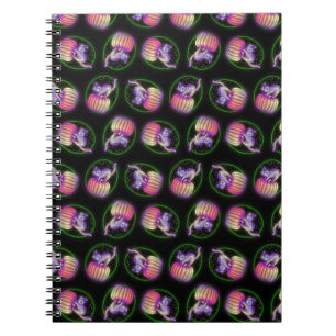 Cuaderno Un Gato De Halloween Festejado En Un Dibujo De Cal