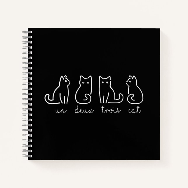 Cuaderno Un gato de un deux trois francés Kitty (Anverso)