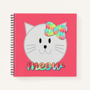 Cuaderno Un gato lindo se muele el arcoiris a los niños Pur