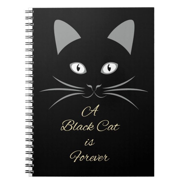 Cuaderno Un gato negro es Forever (Frente)