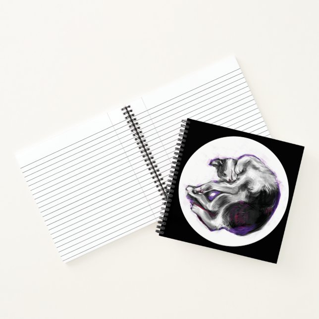 Cuaderno Un gato soñador. (Interior)