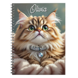Cuaderno Un gato suave y esponjoso personalizado