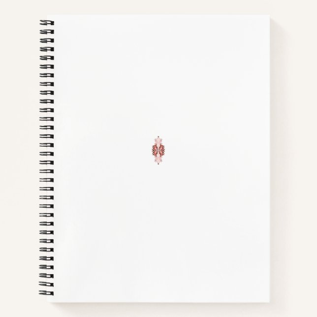 Cuaderno Un gráfico rojo vibrante presenta una creativa flo (Anverso)