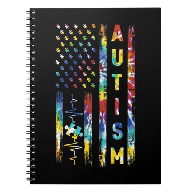 Cuaderno Un gran diseño de mes de conciencia sobre el autis (Frente)