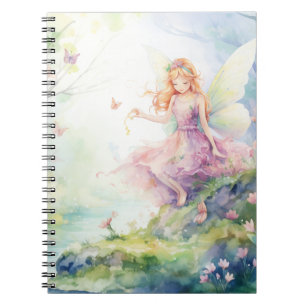 Cuaderno Un hada de primavera hermosa