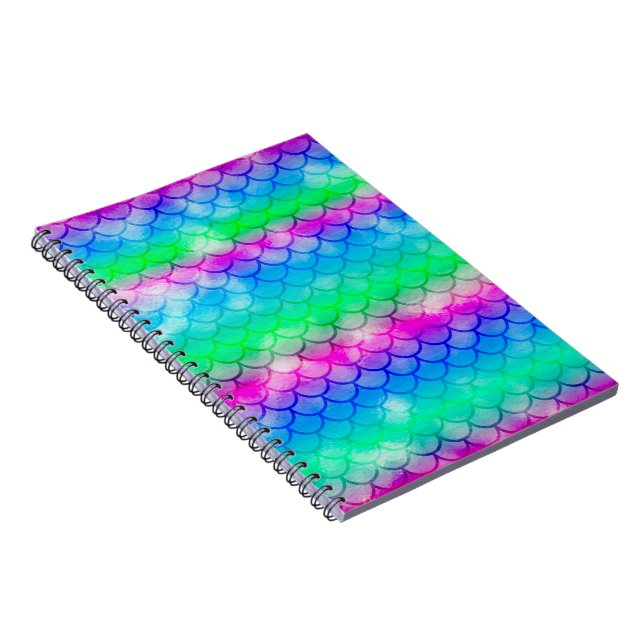 Cuaderno Un hermoso espectro de colores de sirena (Lado Derecho)