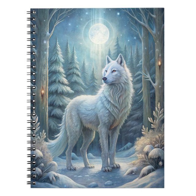 Cuaderno Un Hermoso Lobo Blanco (Frente)