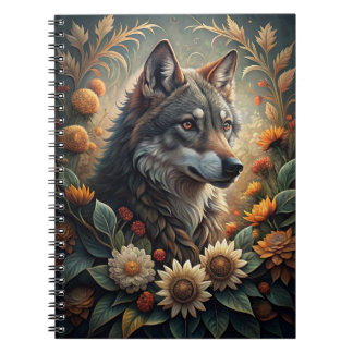 Cuaderno Un hermoso lobo forestal