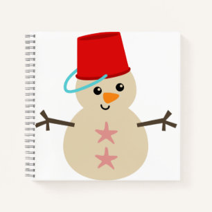 Cuaderno Un hombre de nieve hecho con arena con uñas para G