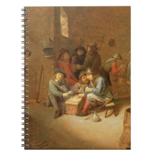 Cuaderno Un interior del Guardroom con los naipes de los