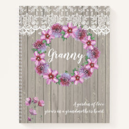 Cuaderno Un jardín de amor personalizado
