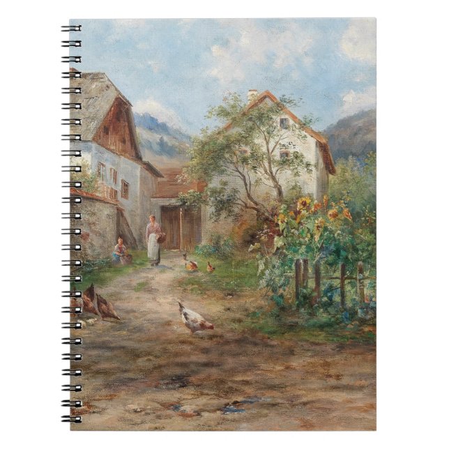 Cuaderno Un jardín rústico en flor en el campo (Frente)