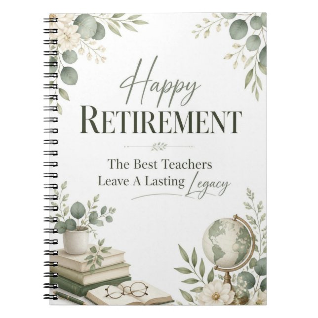 Cuaderno Un Legado Duradero Feliz Jubilación (Frente)