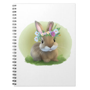 Cuaderno Un lindo conejo de Pascua para un ánimo positivo
