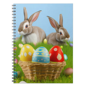 Cuaderno Un lindo conejo de Pascua para un ánimo positivo