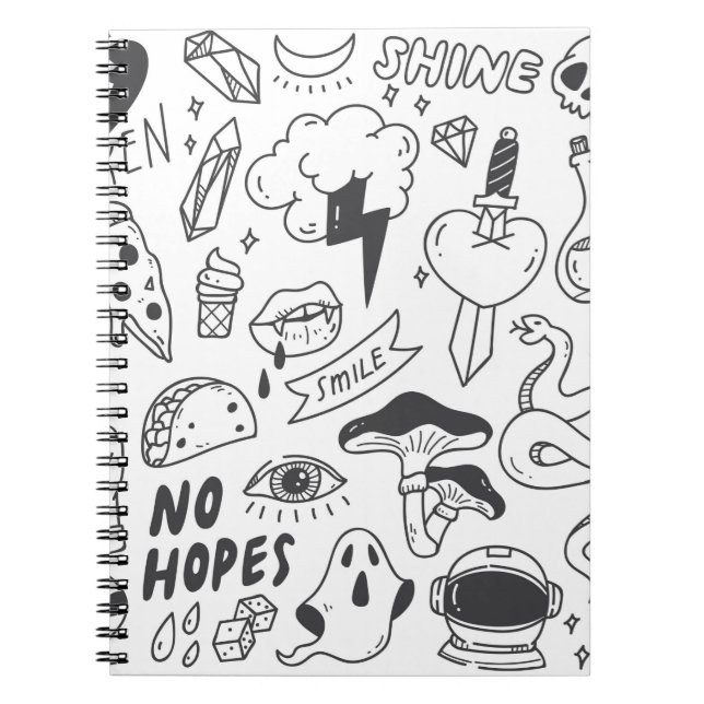 Cuaderno Un lindo doodle de graffiti (Frente)